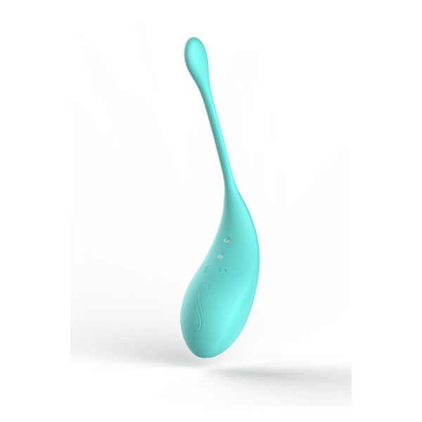 2en1 Stimulateur clitoridien à picots par aspiration avec son œuf vibrant à distance turquoise 